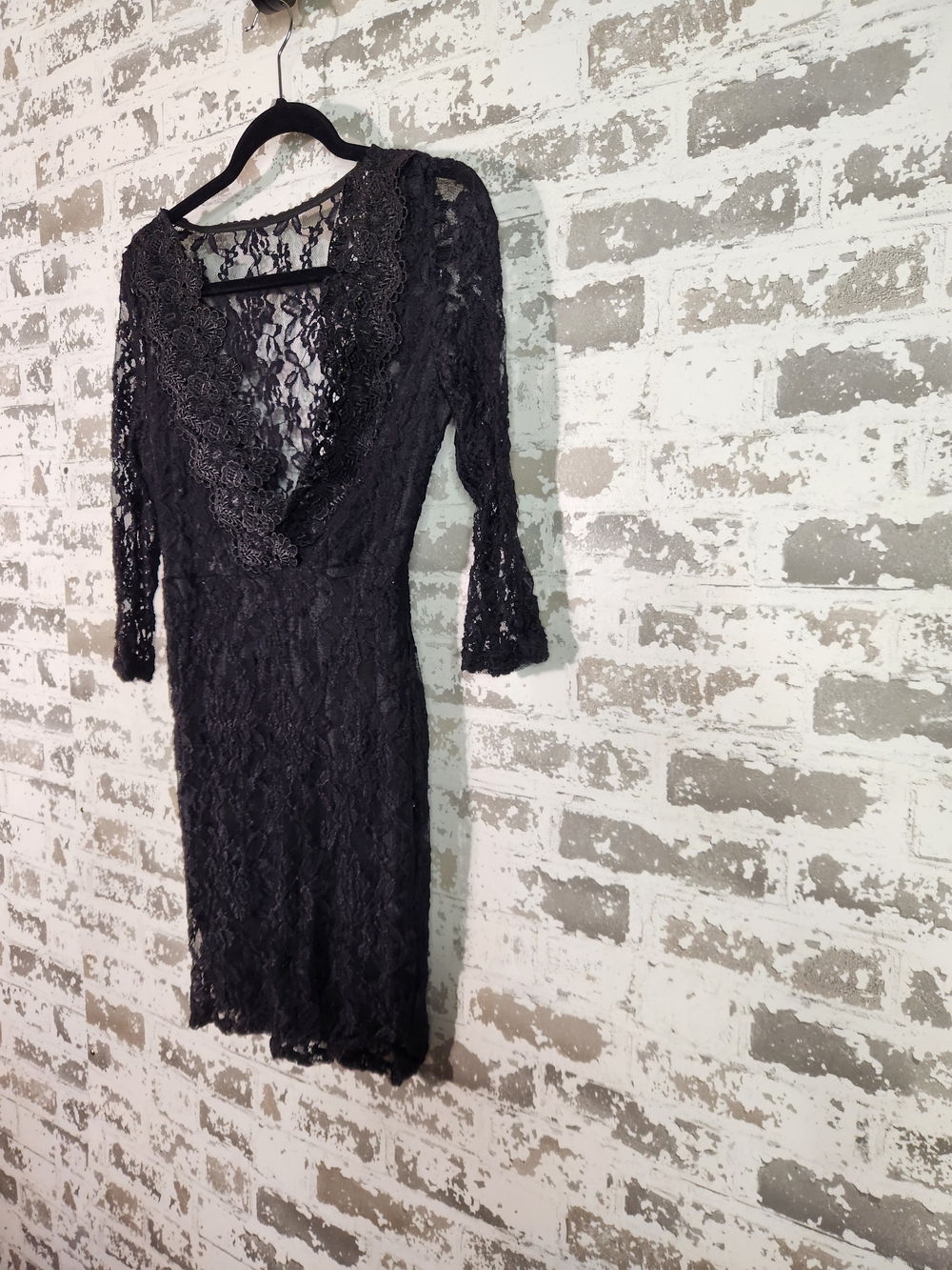 Vintage 90s Style Whimsigoth Lace Midi Dress Size L